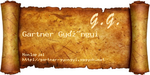 Gartner Gyöngyi névjegykártya