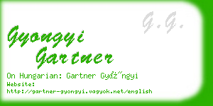 gyongyi gartner business card